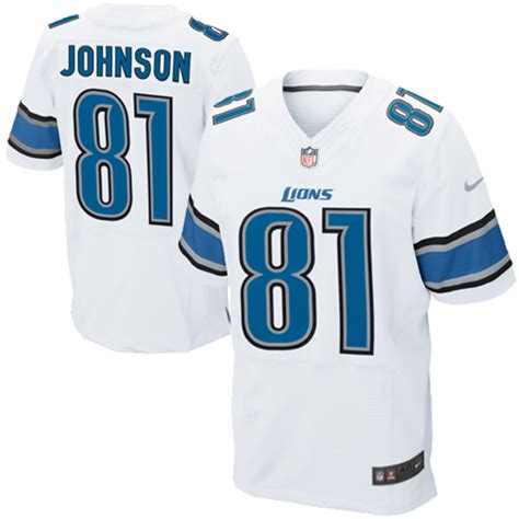 Calvin Johnson Detroit Lions Nike Elite Jersey - White