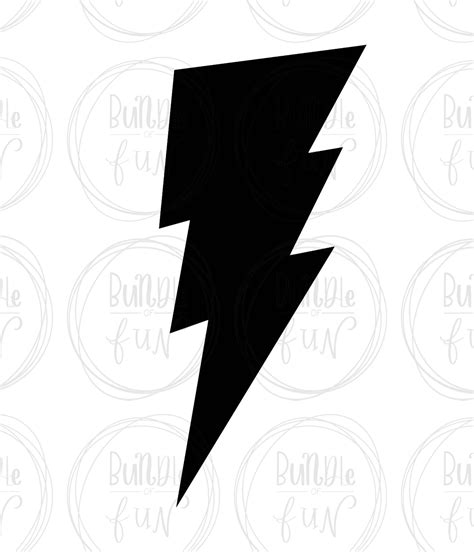 Lightning Bolt Silhouette Vector Image with SVG eps pdf | Etsy