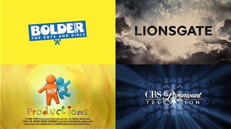 Combo logos: Bolder Media/Lionsgate Television/Nick Jr. Productions ...