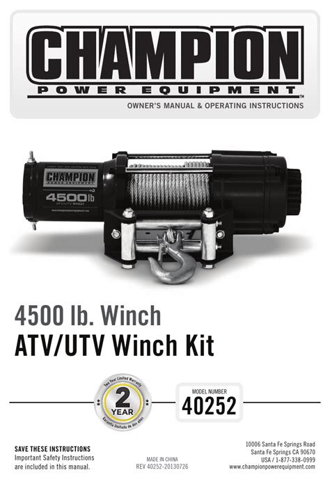 Champion 3000 Lb Winch Wiring Diagram - Wiring Diagram