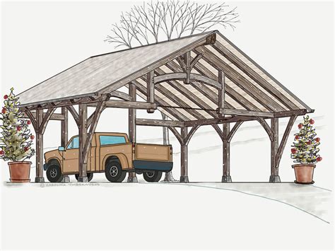 Timber Frame Carport | Carolina Timberworks