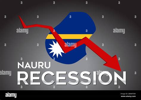 Map of Nauru Recession Economic Crisis Creative Concept with Economic ...