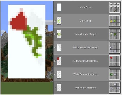 how to make a minecraft banner with a flower on it - Google Search in ...