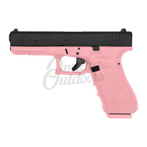 Glock 17 Gen 4 Victoria Pink Pistol 17 RD 9mm Flat Black Slide - Omaha ...