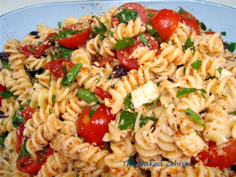 The Naked Zebra: Tomato Feta Pasta Salad- Ina Garten