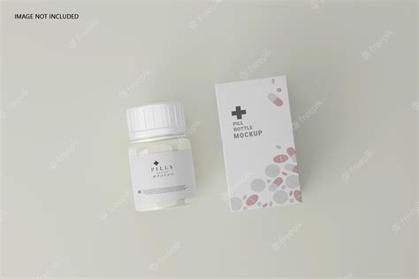 Premium PSD | Pill bottle mockup