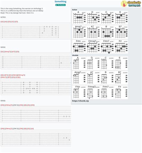 Chord: Something - tab, song lyric, sheet, guitar, ukulele | chords.vip