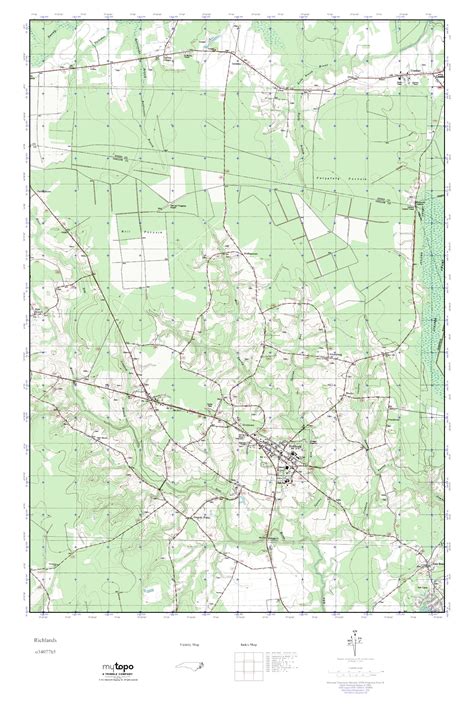 MyTopo Richlands, North Carolina USGS Quad Topo Map