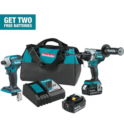 Makita 18v lxt lithium ion brushless cordless combo kit 5 0 ah 2 piece ...