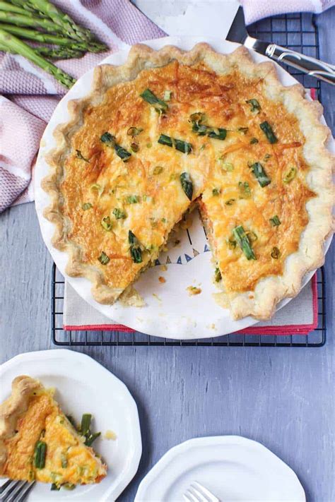 Smoked Salmon and Asparagus Quiche - Pink Owl Kitchen