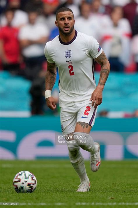 Kyle Walker of England runs with the ball during the UEFA Euro 2020 ...