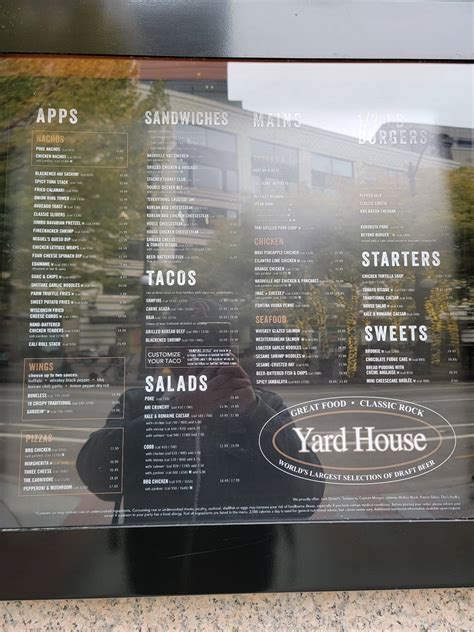 Menu at Yard House pub & bar, Seattle