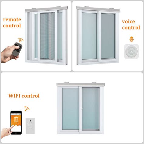 Wireless Remote Control Motorised Sliding Window Opener 12V Motor 850mm ...