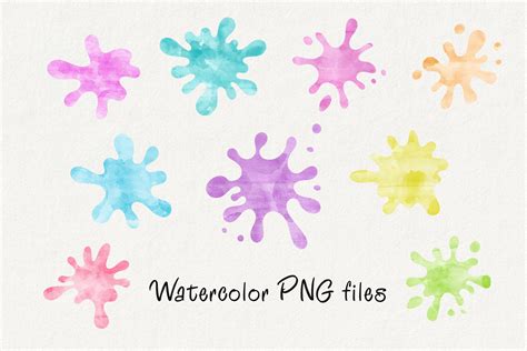 Watercolor Paint Splatter Clipart Graphic by northseastudio · Creative ...