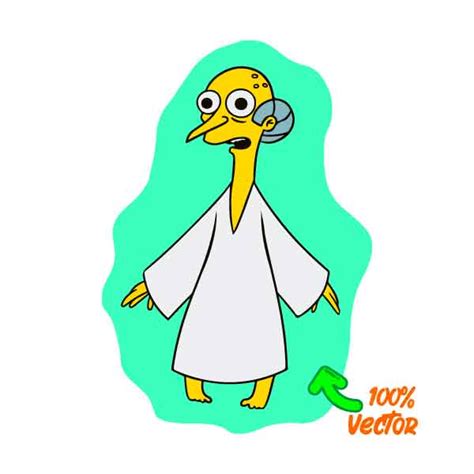 Alien MR Burns los Simpson VECTOR