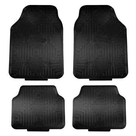 Car Floor Mats Metallic Finish Rubber Backing Full Set Universal Fit | eBay