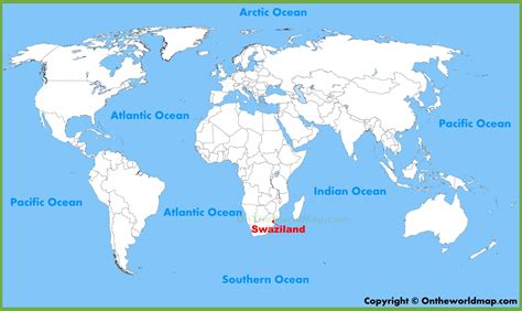 Eswatini (Swaziland) location on the World Map