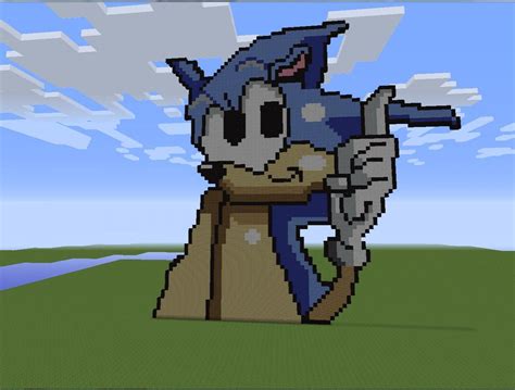 Sonic 2d pixel art Minecraft Project