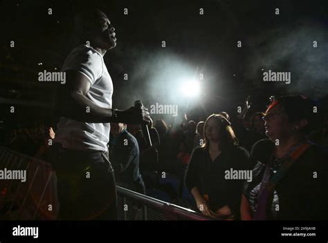 Seal performing live on stage at the O2 Arena in London Stock Photo - Alamy