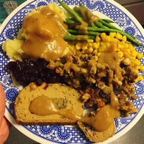 Another thanksgiving plate! : VeganFood