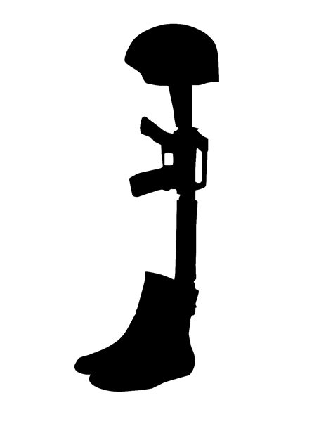 Fallen Soldier Memorial Silhouette at GetDrawings | Free download