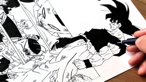 DRAGON BALL - Drawing a Manga by Illustration World Champion - YouTube