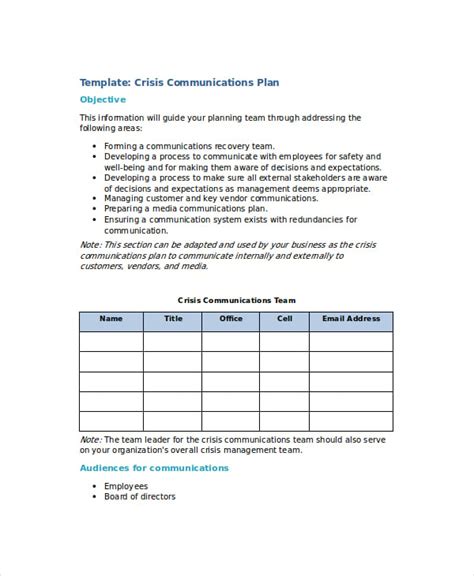 Crisis Communication Plan Template – What is a Financial Plan