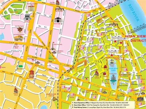 Hanoi city map tourist - Hanoi touristische Karte (Vietnam)