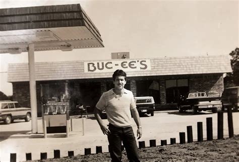 Arch "Beaver" Aplin III standing in front of the very first Buc-ee's ...