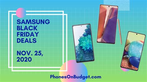 Samsung Smartphones – Black Friday Deals – Nov. 25, 2020 - Phones on ...