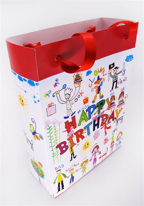 Birthday Gift Bags for return gifts|Colorful Cartoon Print