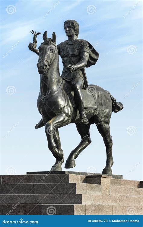 Greek Leader Alexander The Great On Horse Stock Photo - Image: 48096770