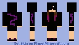 Black Hoodie [Girl] Minecraft Skin