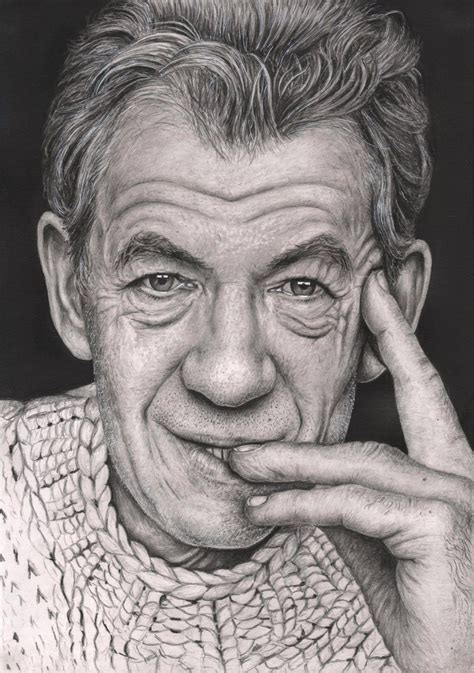 Ian McKellen Drawing | Artist sketches, Portrait drawing, Drawing artist