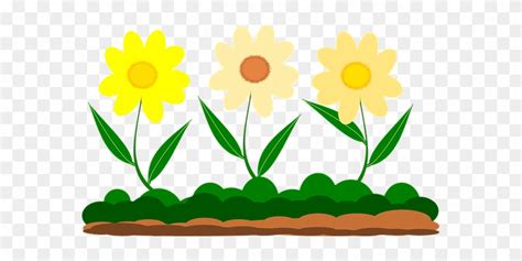 Yellow Flower Vector Image Garden Garden G - Vektor Bunga Taman Png ...