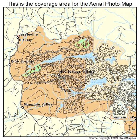 Aerial Photography Map of Hot Springs Village, AR Arkansas