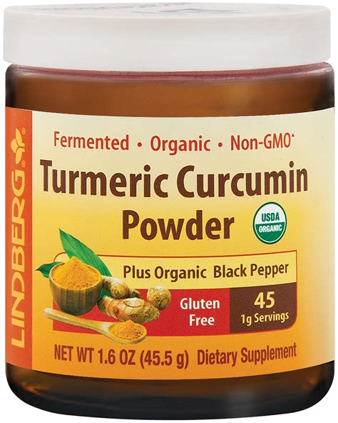 Turmeric Curcumin Powder (Organic), 1.6 oz | Piping Rock Health Products