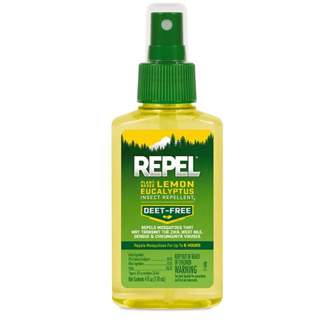 REPEL Plant-Based Lemon Eucalyptus Insect Repellent, Pump Spray, 4 ...