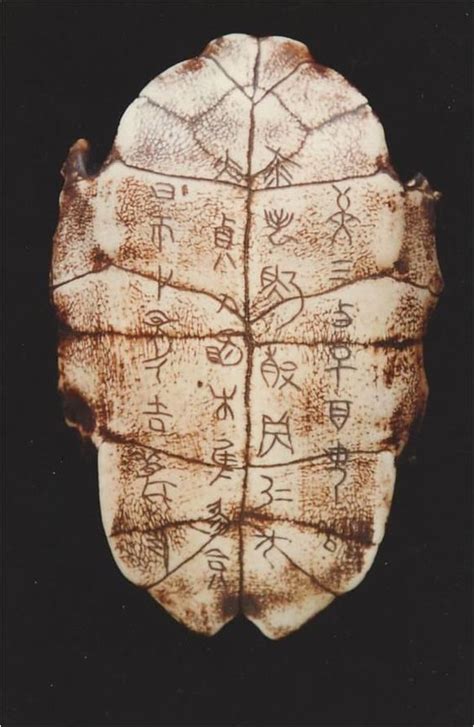 Example of Chiaku-wen Script: 1300 BCE - Oracle Bones, Tortoise Shell ...