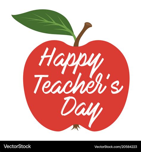 Happy teachers day greeting card Royalty Free Vector Image