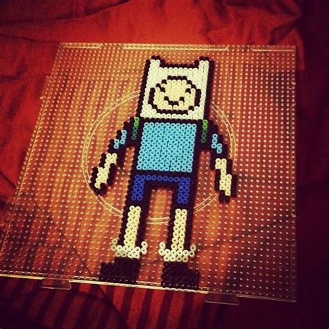 Finn Adventure Time perler beads by iambeader | Perler patterns, Perler ...