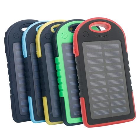 5000 mAh Portable Solar Power Bank & Charger for cell phone, tablet ...