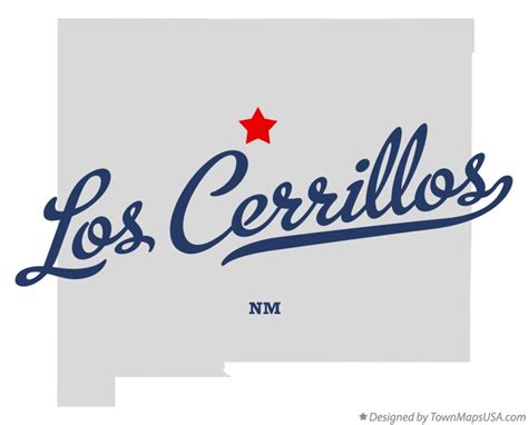 Map of Los Cerrillos, NM, New Mexico