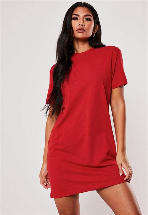 Dresses | Cute Dresses For Women | Missguided | Red tshirt dress ...