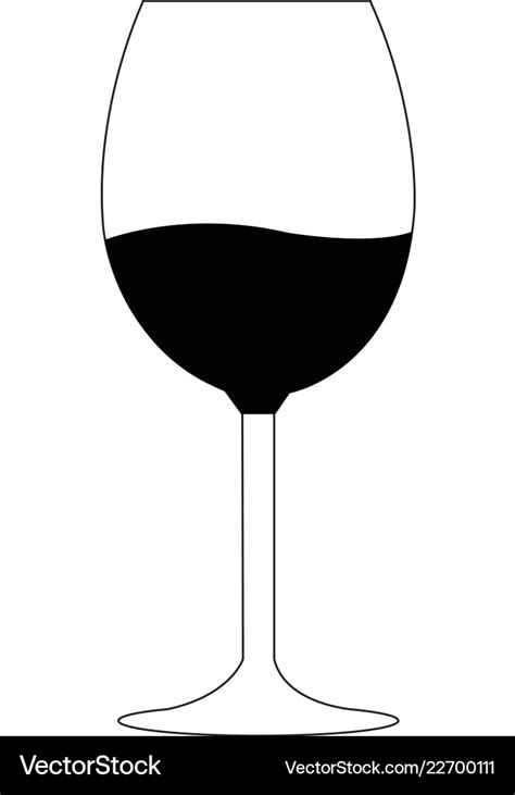 Wine glass silhouette Royalty Free Vector Image