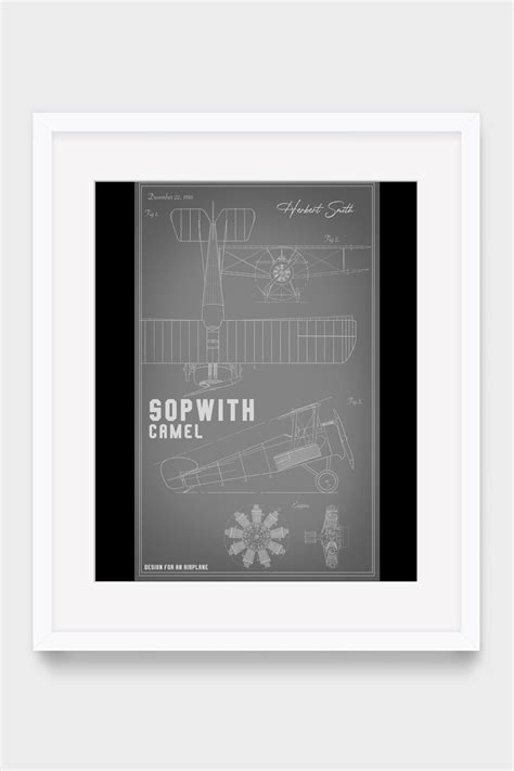 Sopwith Camel Blueprint Poster 11x18 Art Poster by Wade Piche - Etsy