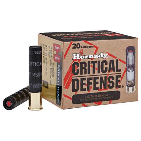 Hornady 410 Critical Defense Shotgun Ammunition - .410 ga - 2 1/2" - 1 ...