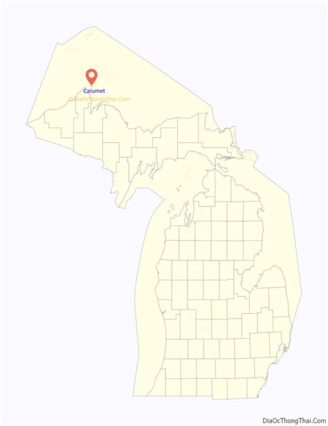 Map of Calumet village, Michigan