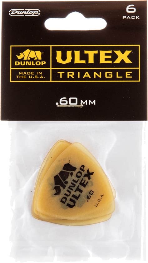 Dunlop Ultex Rounded Triangle Guitar Picks 426 Ultex Tri .60mm 6 Pack