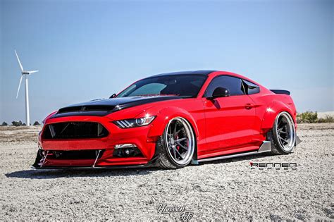 Proper Tuning Detected: Red Ford Mustang with Custom Body Kit | Ford ...